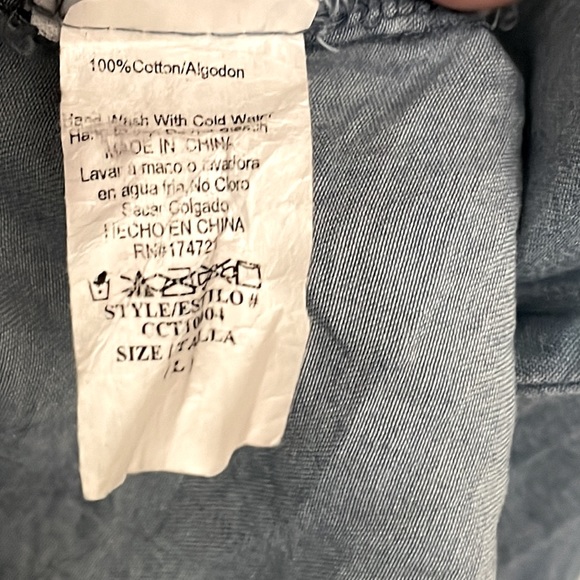 CAROLE CHRISTIAN Denim button front top - Picture 5 of 5